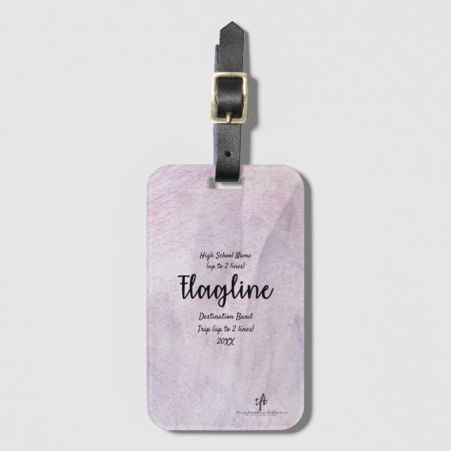 Lavender Delite Flagline Band Resa Bagagebricka (Framsida vertikal)