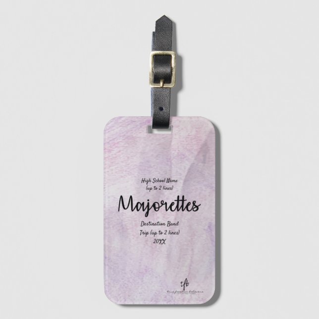 Lavender Delite Majorettes Band Resa Bagagebricka (Framsida vertikal)