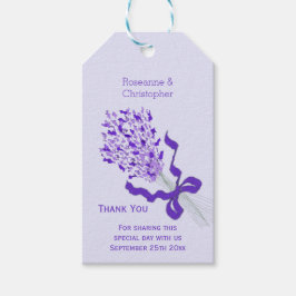 Lavender Design Bröllop Presentetikett