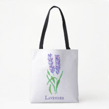 Lavender Design Tote Bag