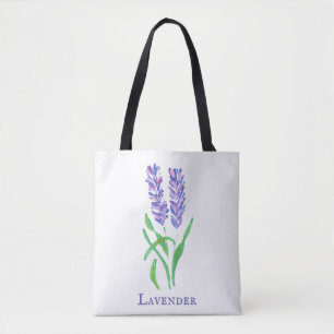 Lavender Design Tote Bag Tygkasse