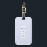 Lavender Double Layer Simple Initial Monogram  Bagagebricka<br><div class="desc">Level up your travel game with this periwinkle monogram luggage tag — a soft, modern take on classic personalization. The design features a bold serif initial with a subtle shadow, all wrapped in calming lavender and periwinkle tones that feel clean, elegant, and easy to spot on a crowded baggage carousel....</div>