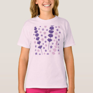 Lavender Dreams - Elegant Lila & Rosa Blommigt Pat T Shirt