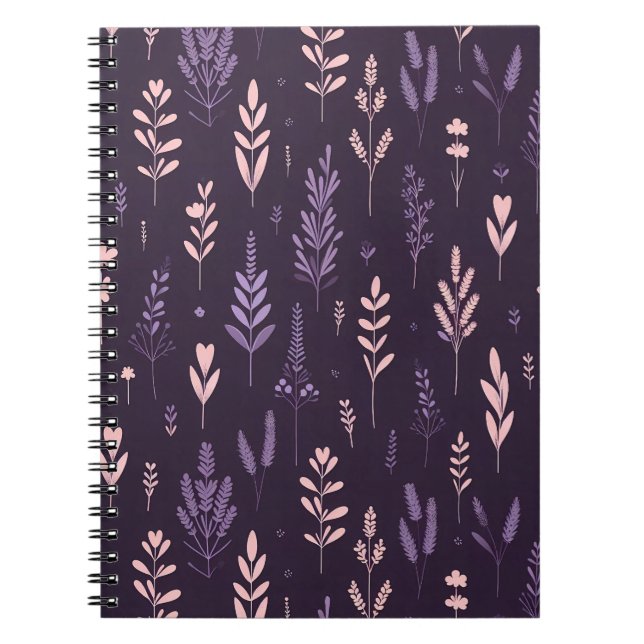 Lavender Dreams Mönster Anteckningsbok (Framsidan)