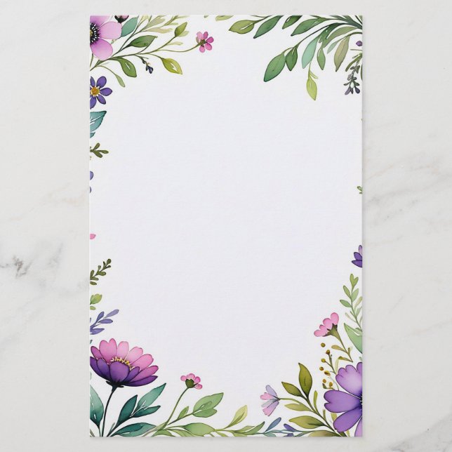 Lavender Dreams Stationery Brevpapper (Framsida)