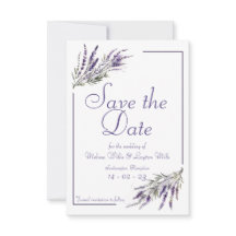 Lavender Dreams: Watercolor Save Date Inbjudan
