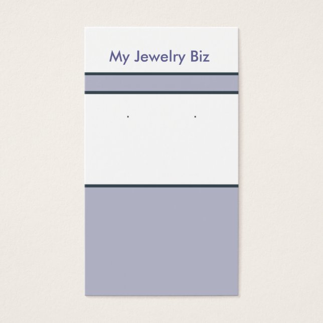 Lavender Earring Card Visitkort (Framsidan)