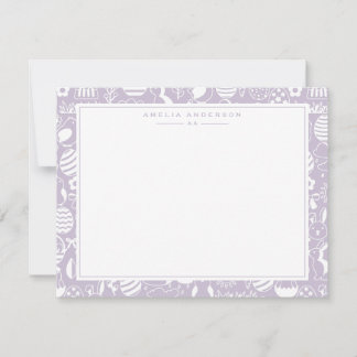 Lavender Easter Egg Frame Note Card Inbjudningar