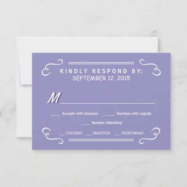 Lavender Eat Drink & OSA Rustic Bröllop Reply (Framsida)