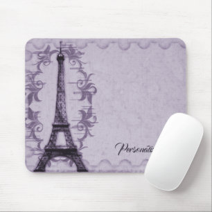 Lavender Eiffel Torn Mousepad Musmatta