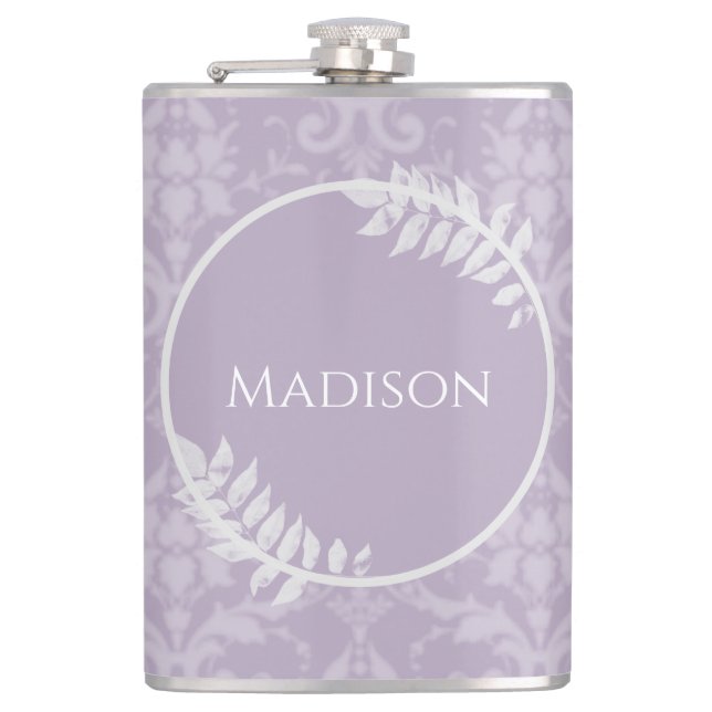 Lavender Elegant Damask-kolv Fickplunta (Framsidan)