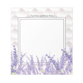 lavender, elegant, modern, trendig, blommigt anteckningsblock