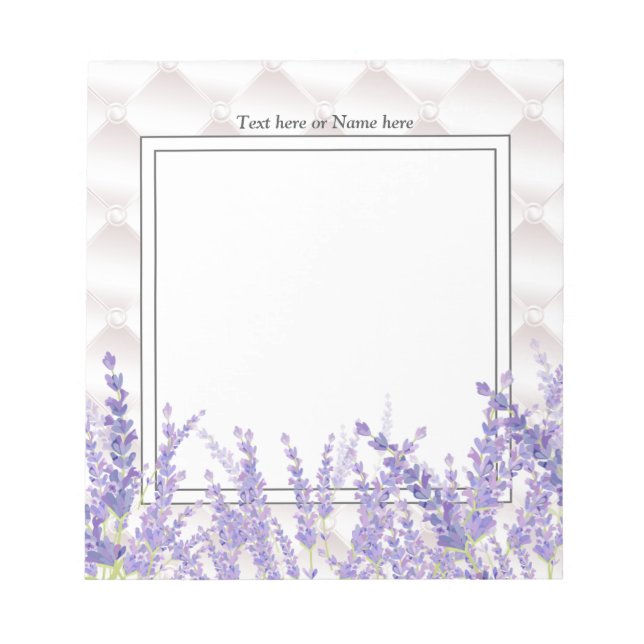 lavender, elegant, modern, trendig, blommigt anteckningsblock (Framsida)