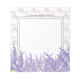 lavender, elegant, modern, trendig, blommigt anteckningsblock