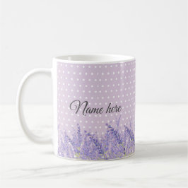 lavender, elegant, modern, trendig, blommigt, lila kaffemugg