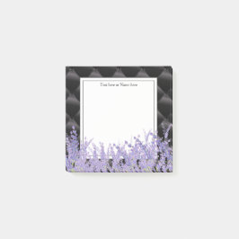 lavender, elegant, modern, trendig, blommigt, lila post-it block