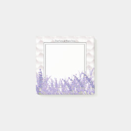 lavender, elegant, modern, trendig, blommigt, lila post-it block