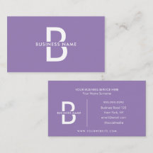 Lavender Elegant Monogram Modern Professionell