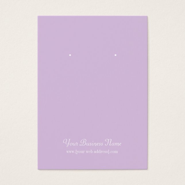 Lavender - enkelt avläsningskort för Anpassningsba Visitkort (Framsidan)