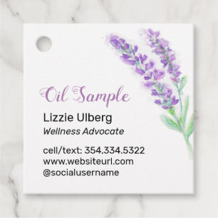 Lavender Essential Oil Sample Gåvor Etiketter