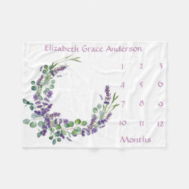 Lavender Eucalyptus Baby Milestone Growth Tracker Fleecefilt
