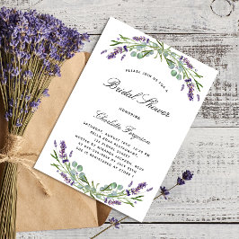 Lavender eucalyptus blommigt violet möhippa inbjudningar
