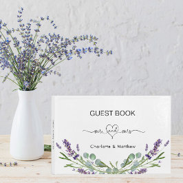 Lavender eucalyptus bröllop gästböcker
