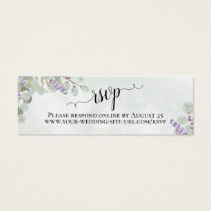 Lavender Eucalyptus Bröllop OSA Online Card Litet Visitkort