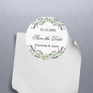 Lavender eucalyptus bröllop spara datum magnet