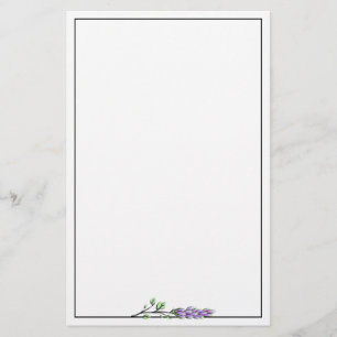 Lavender Eucalyptus elegant minimalist Stationery Brevpapper
