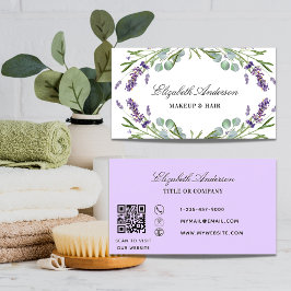Lavender eucalyptus greenery QR-kod Visitkort