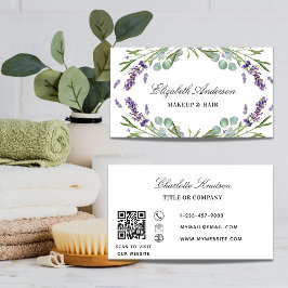 Lavender eucalyptus greenery QR-kod Visitkort