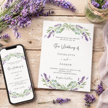 Lavender eucalyptus greenery violet bröllop