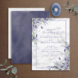Lavender Eucalyptus Greenery Watercolor Bröllop Inbjudningar<br><div class="desc">Skapa perfektens bröllopsinbjudan med den här vackra vattenfärgsdesignen som har lavender- och eukalyptus grönenery-design,  som innehåller handskrivna manusskrivna skrivtypografi,  en djup lavender-vattenfärg struktur på baksidan och en faux carrera marble-bakgrund. Copyright Elegant Inbjudan,  alla höger reserverade.</div>