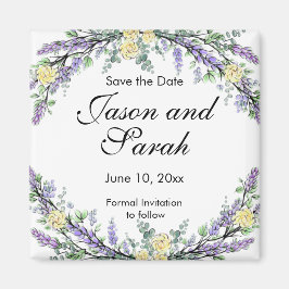 Lavender eucalyptus gul ros magnet