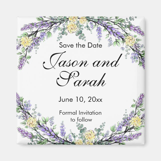 Lavender eucalyptus gul ros magnet (Framsidan)