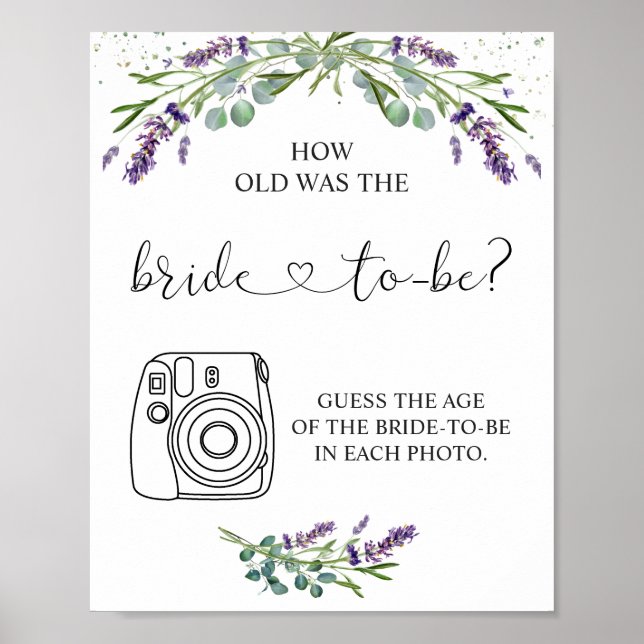 Lavender Eucalyptus Hur gammal var Bride? Poster (Framsidan)