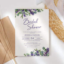Lavender & Eucalyptus Inbjudningskort för möhippan