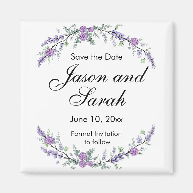 Lavender eucalyptus lila ro magnet (Framsidan)