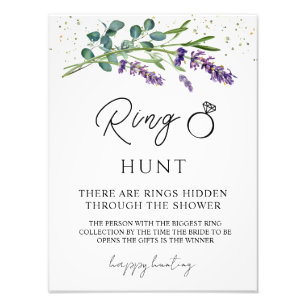 Lavender Eucalyptus Ring Hunt Möhippa Game Fototryck