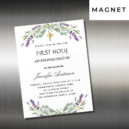Lavender eucalyptus violet lyx magnetisk inbjudningskort