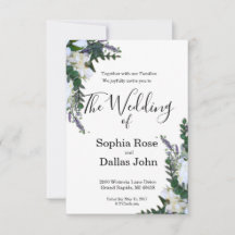 Lavender Eucalyptus vit ros greenery Bröllop