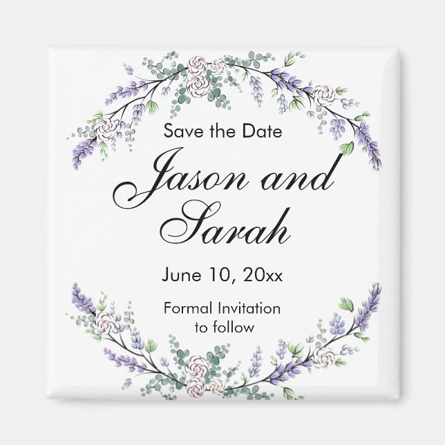 Lavender eucalyptus vit ros magnet (Framsidan)