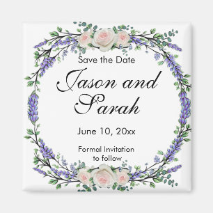 Lavender eucalyptus white rosa ros magnet