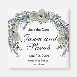 Lavender eucalyptus white rosa ros magnet