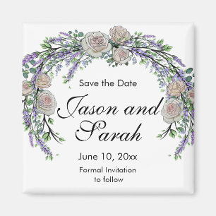 Lavender eucalyptus white rosa ros magnet