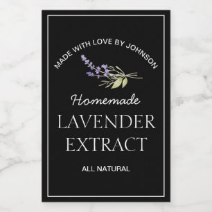 Lavender Extract-etikett Vinetikett