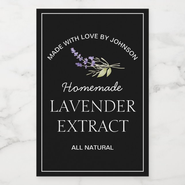 Lavender Extract-etikett Vinetikett (Enkel etikett)