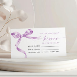 Lavender fack hur många Kisses Shower-spelkort Placeringskort