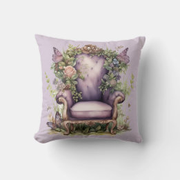 Lavender Fairy Dreams Butterfly-stol Kudde